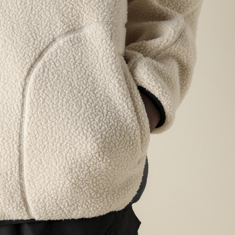 Mizuno POLAR TEC THERMALLOFT REVERSIBLE JACKET Cream white
